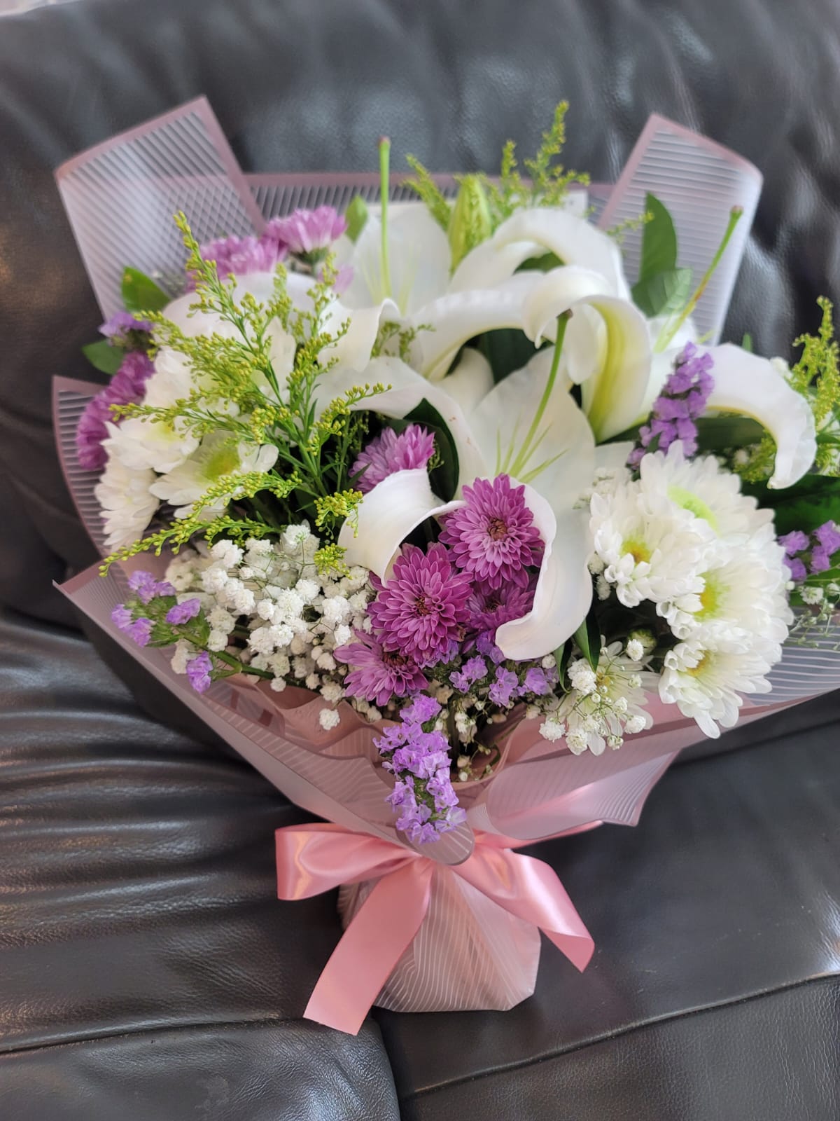Lily  and Chrysanthemum Bouquet