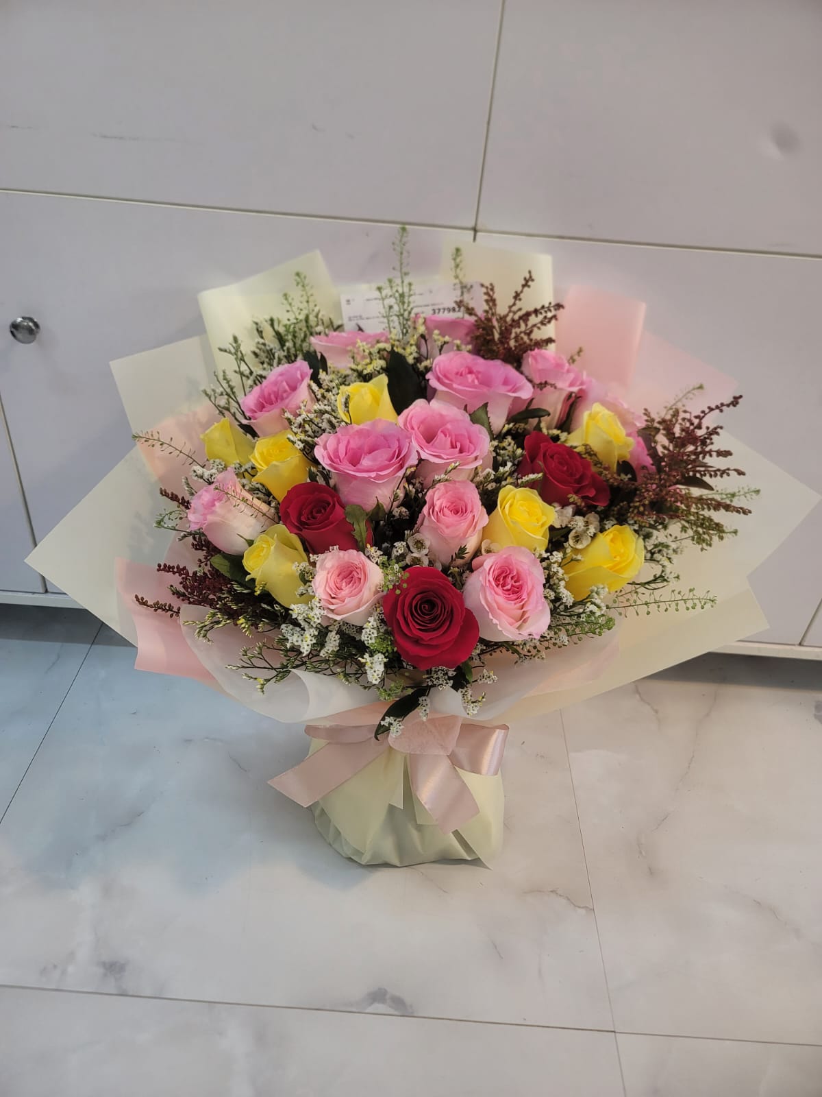 20pcs three Tone Roses Bouquet