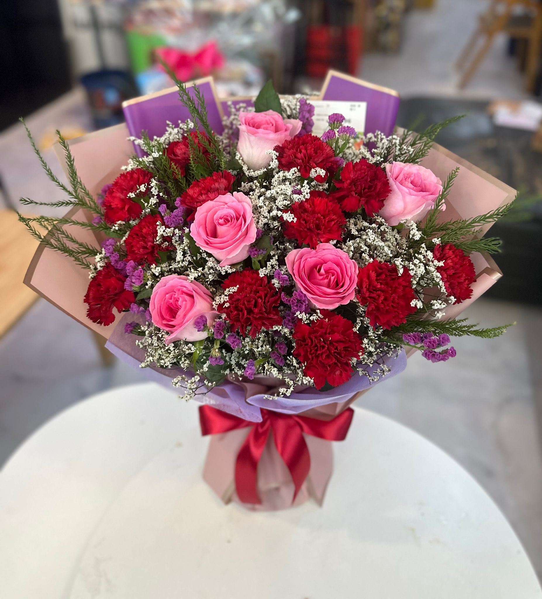 Carnation and rose Bouquet