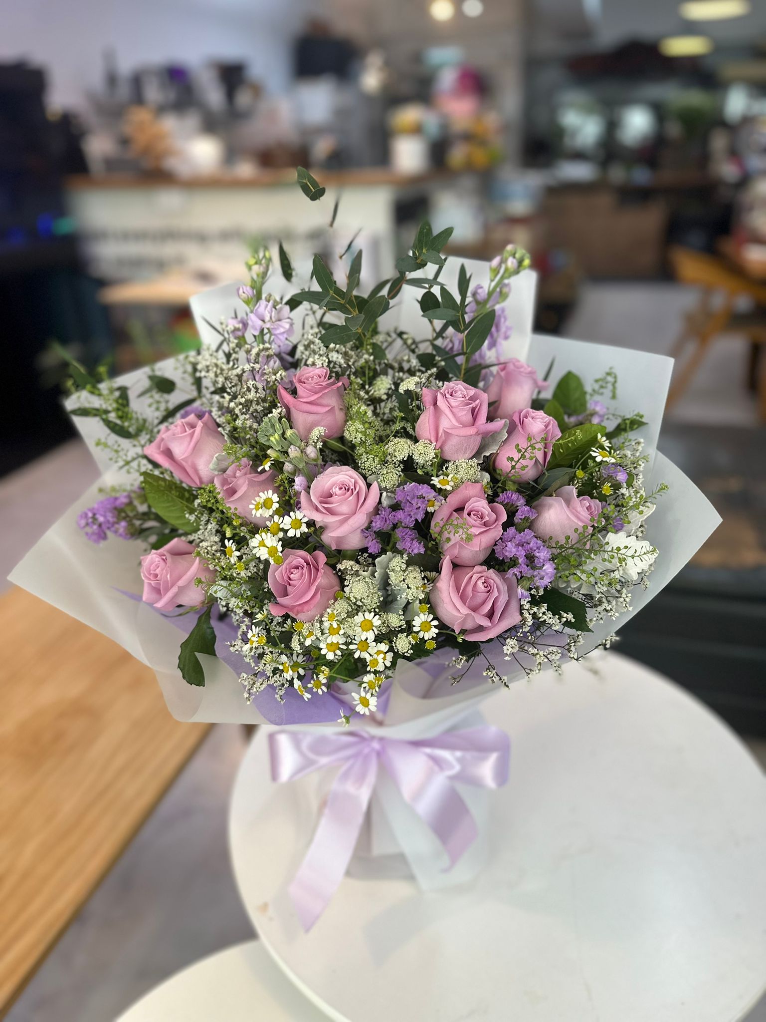 One Dozen purple Color of Roses