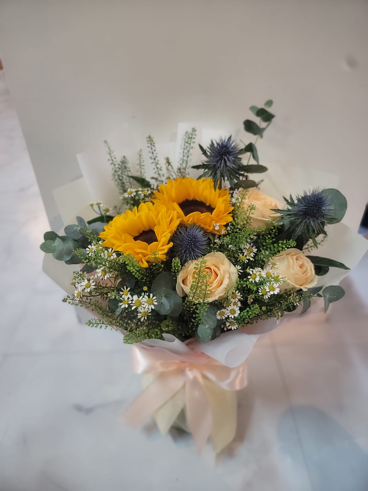 sunflower and Roses Bouquet
